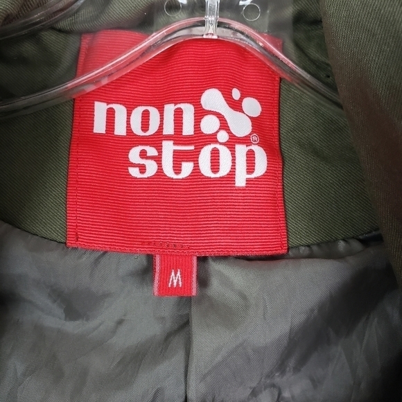 NON STOP Army Green Studded Vest Sz M - Picture 8 of 9